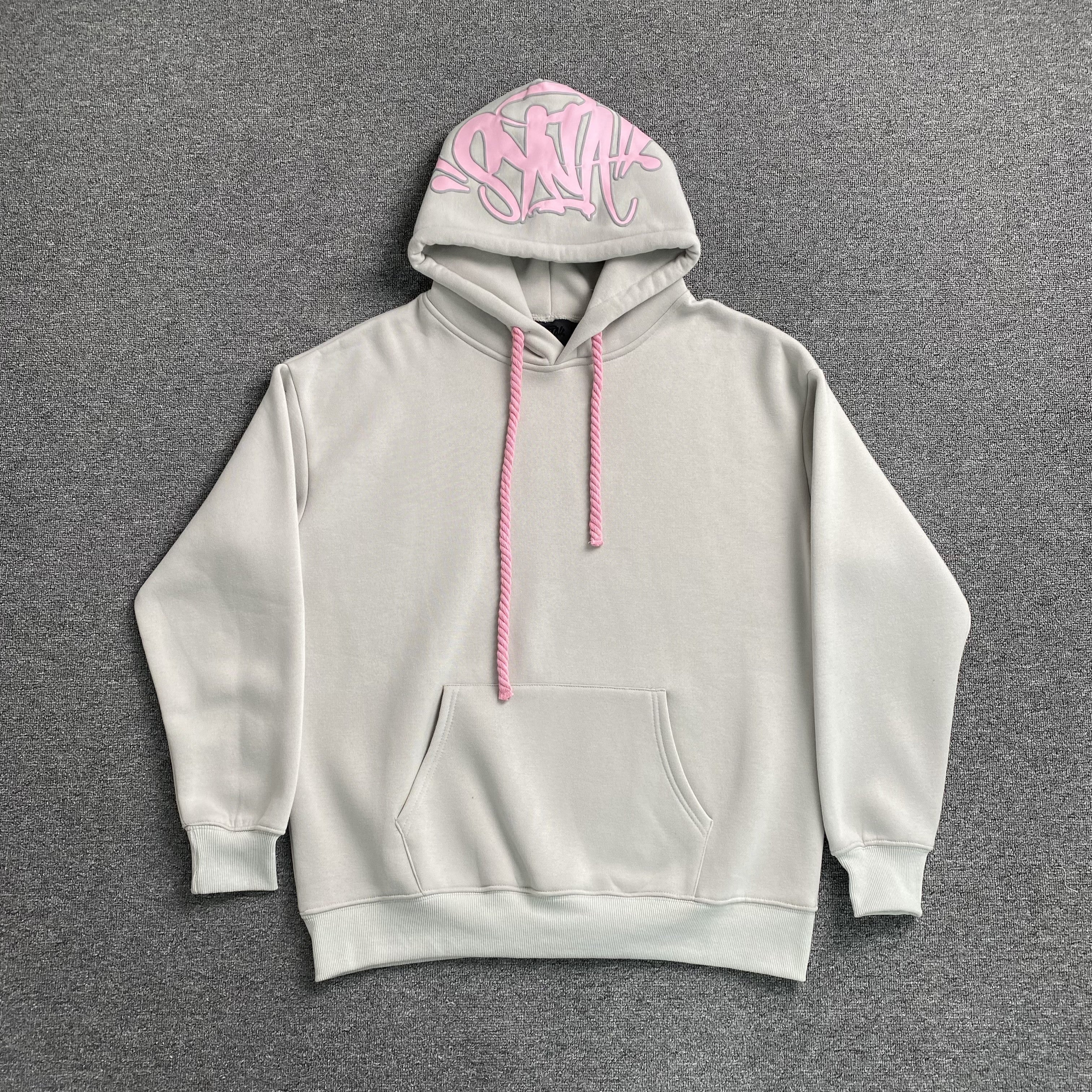 SYNA WORLD HOOD LOGO HOODIE GREY PINK