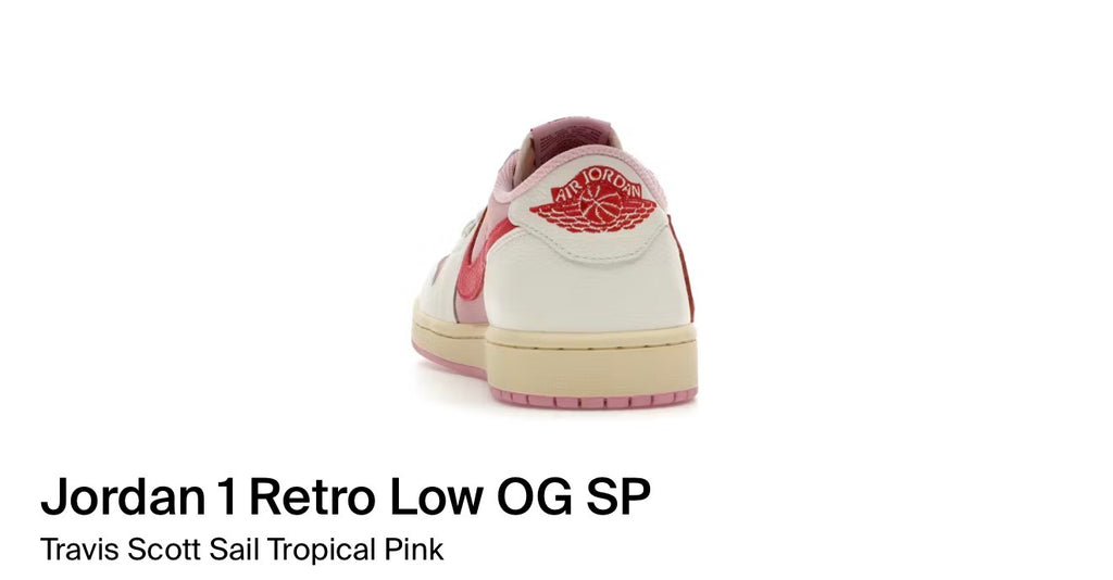Jordan 1 Retro Low OG SP Travis Scott Sail Tropical Pink