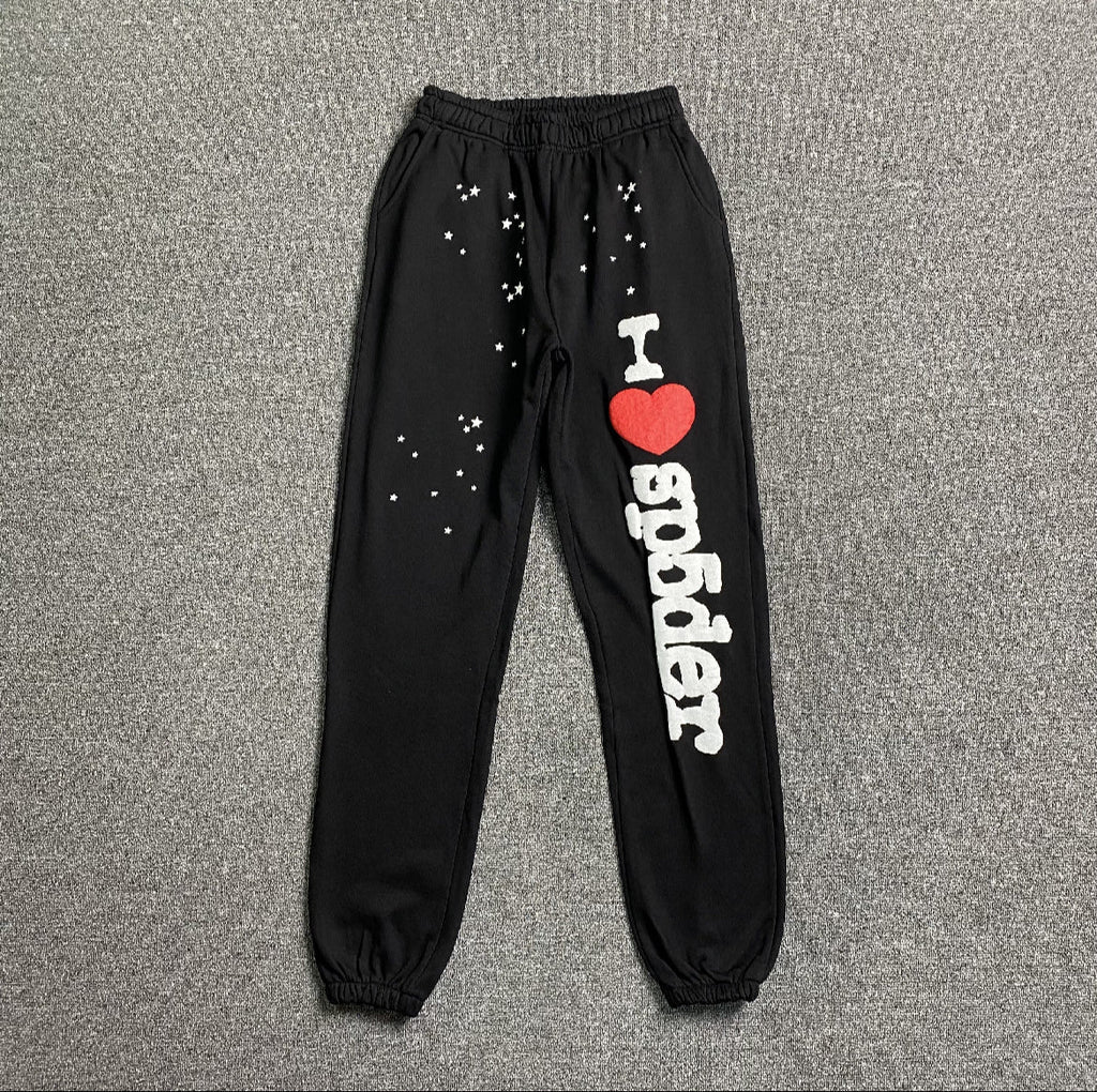 Sp5der sweatsuit 2pc I heart Sp5der