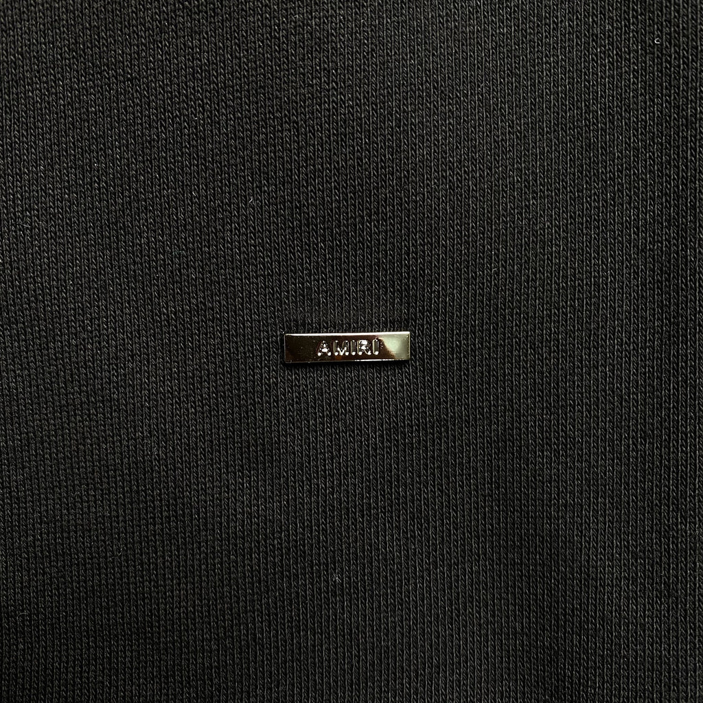 AMIRI LETTER LOGO HOODIE BLACK
