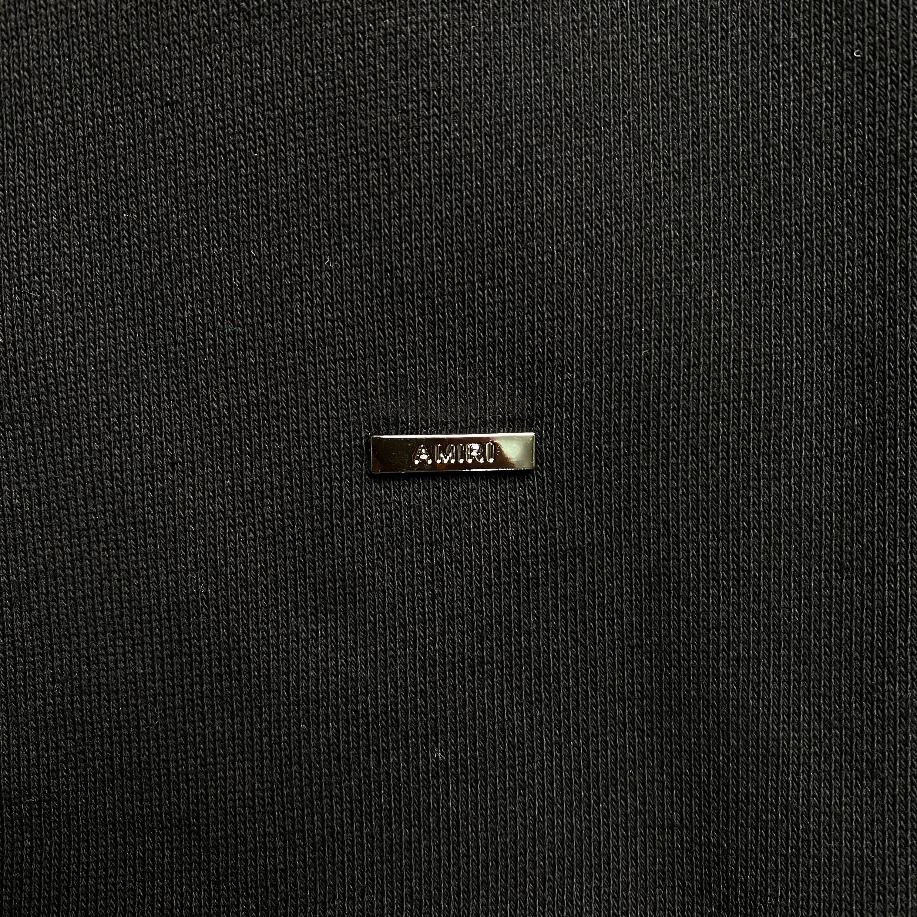 AMIRI LETTER LOGO HOODIE BLACK