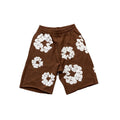 DENIM TEARS COTTON WREATH SHORTS BROWN