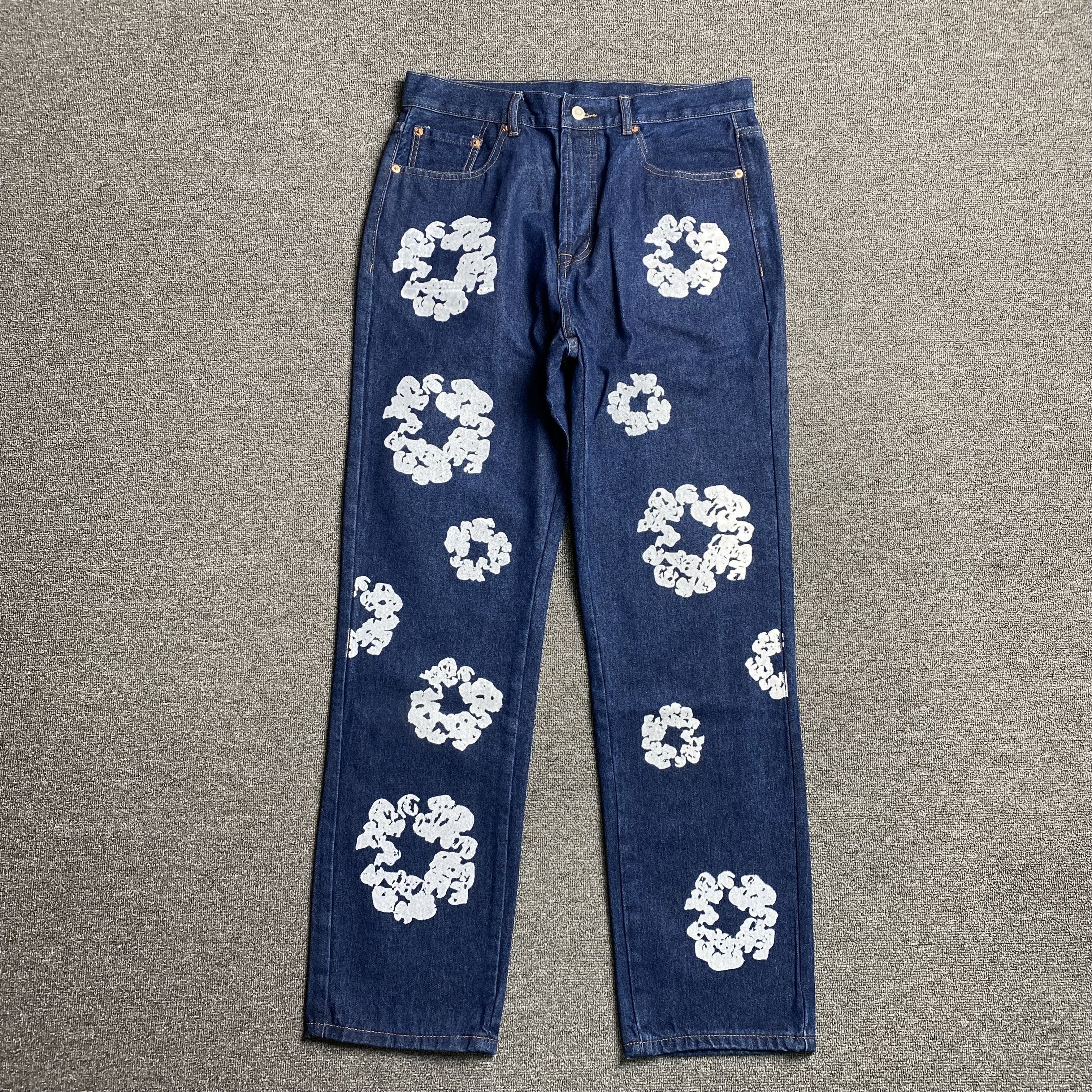 DENIM TEARS x LEVI'S COTTON WREATH JEANS DARK BLUE