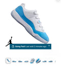 Jordan 11 Retro Low "White and University Blue" Men's Shoe