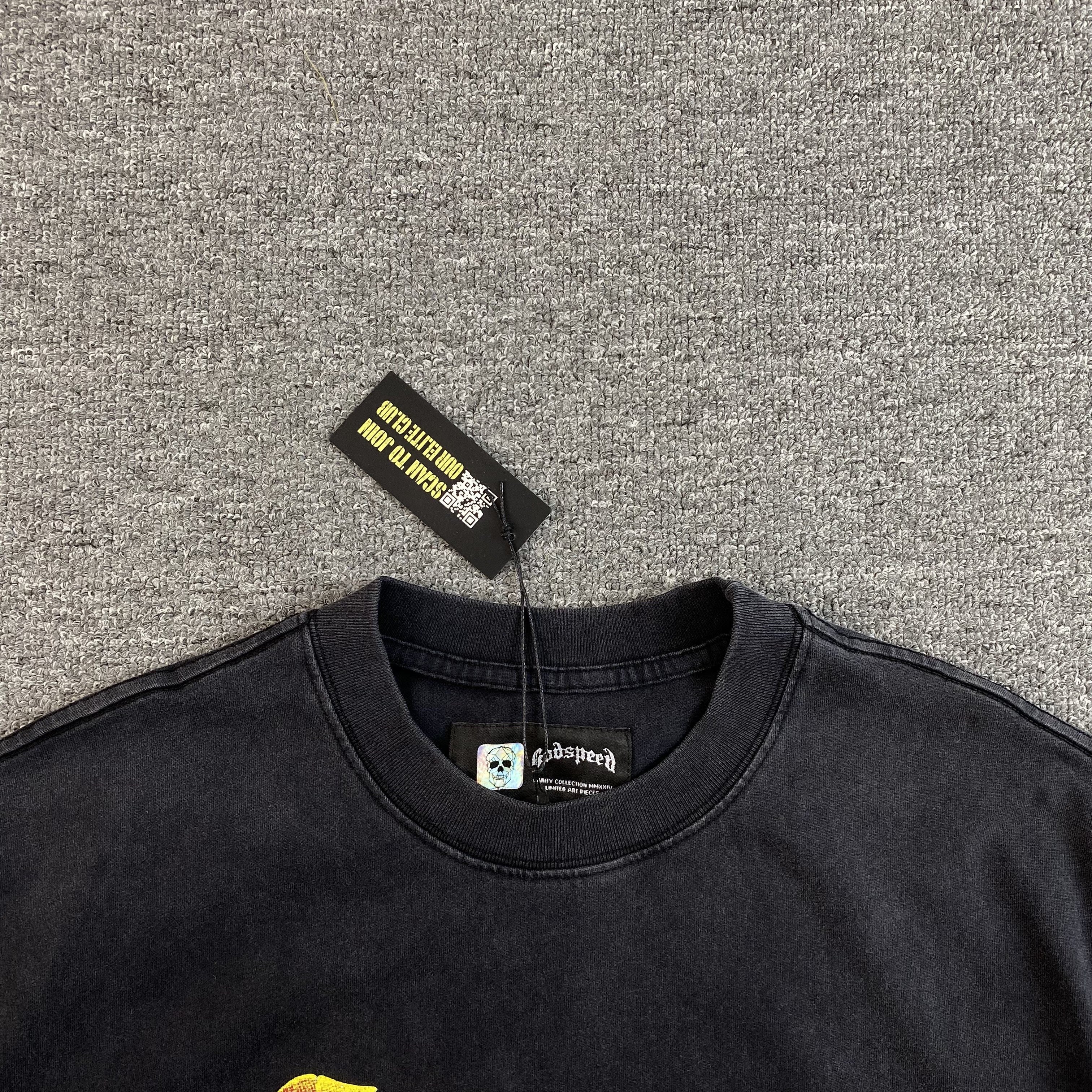 GODSPEED LONG LONELY ROAD T-SHIRT BLACK