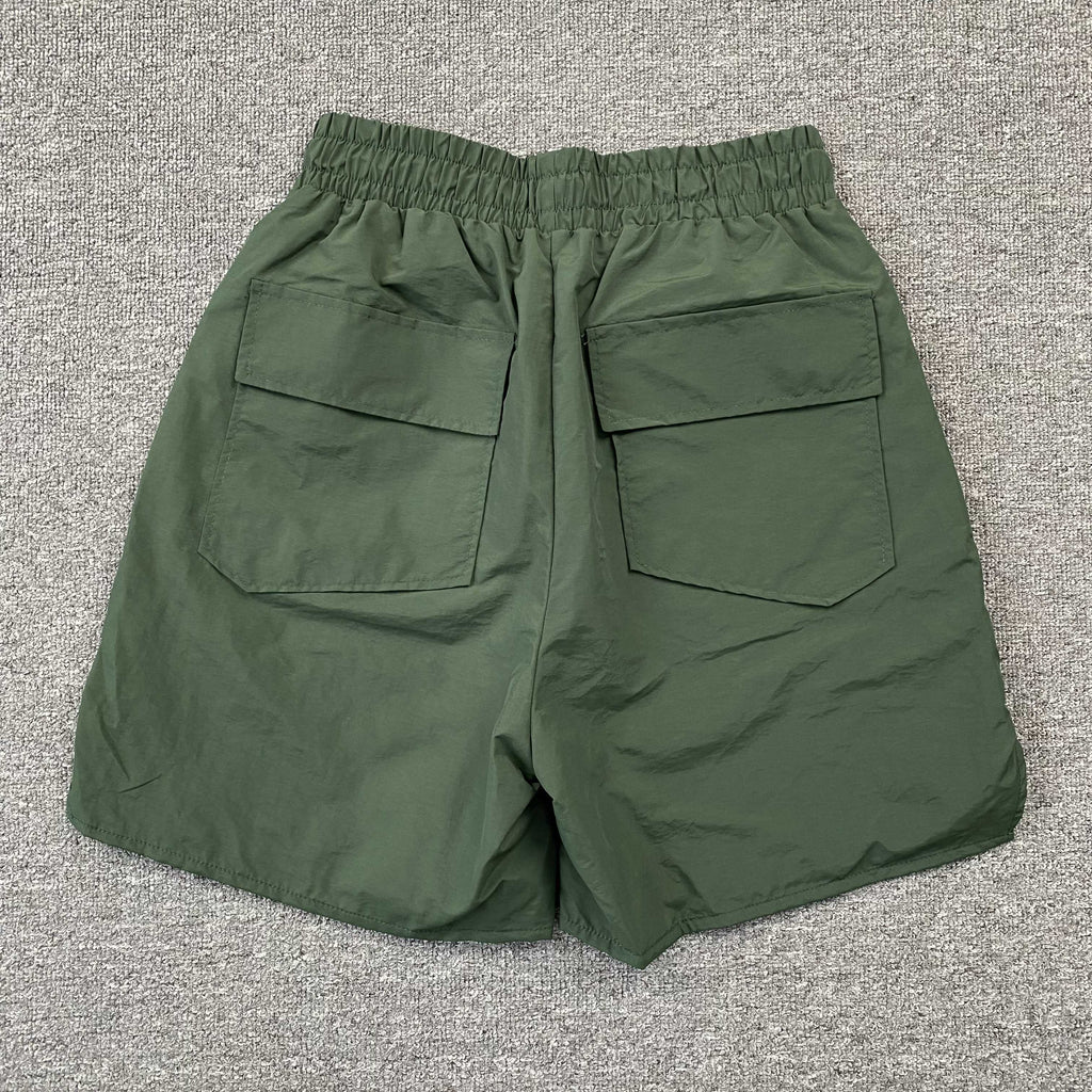 RHUDE RH LOGO SHORTS GREEN