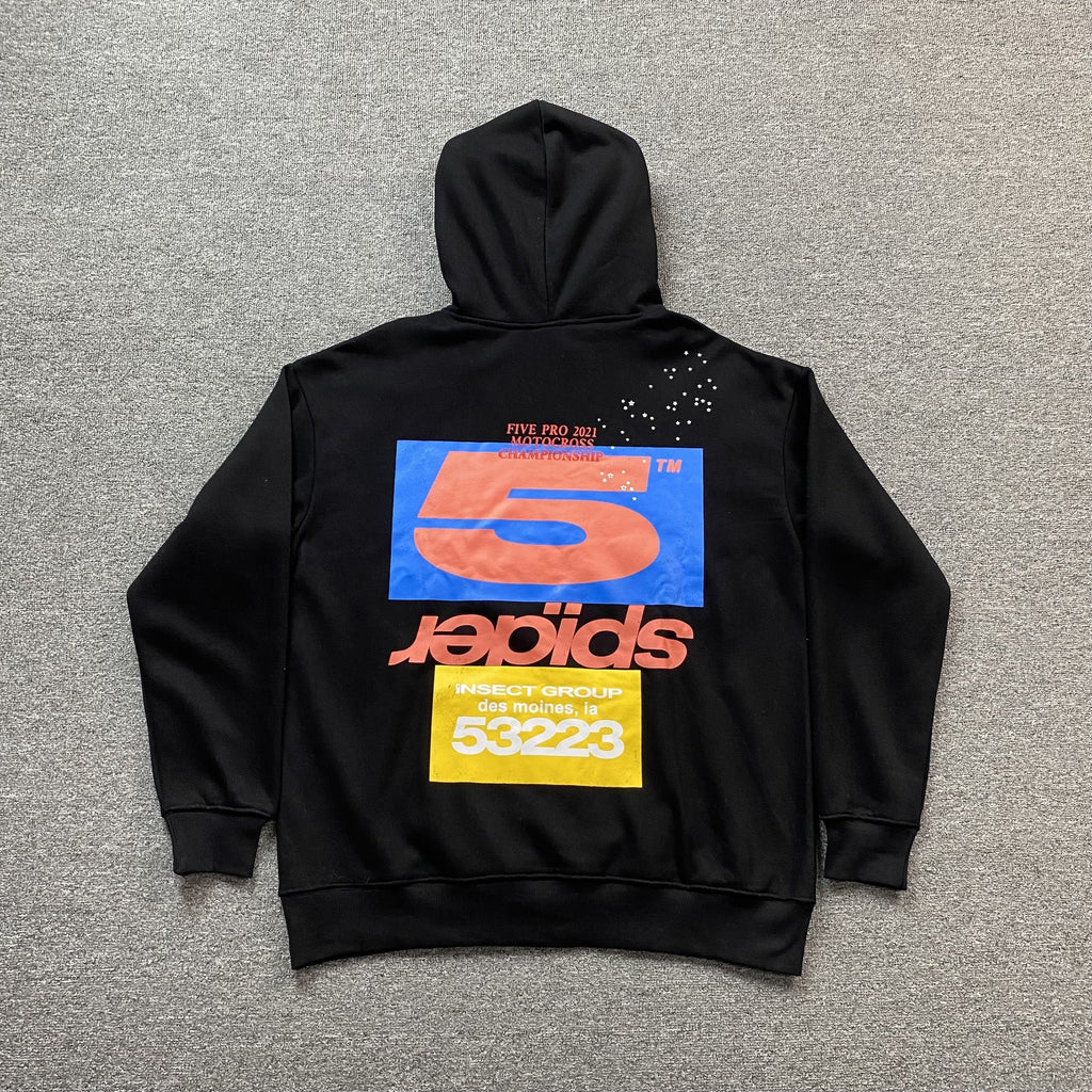 SP5DER ADULT HOODIE BLACK