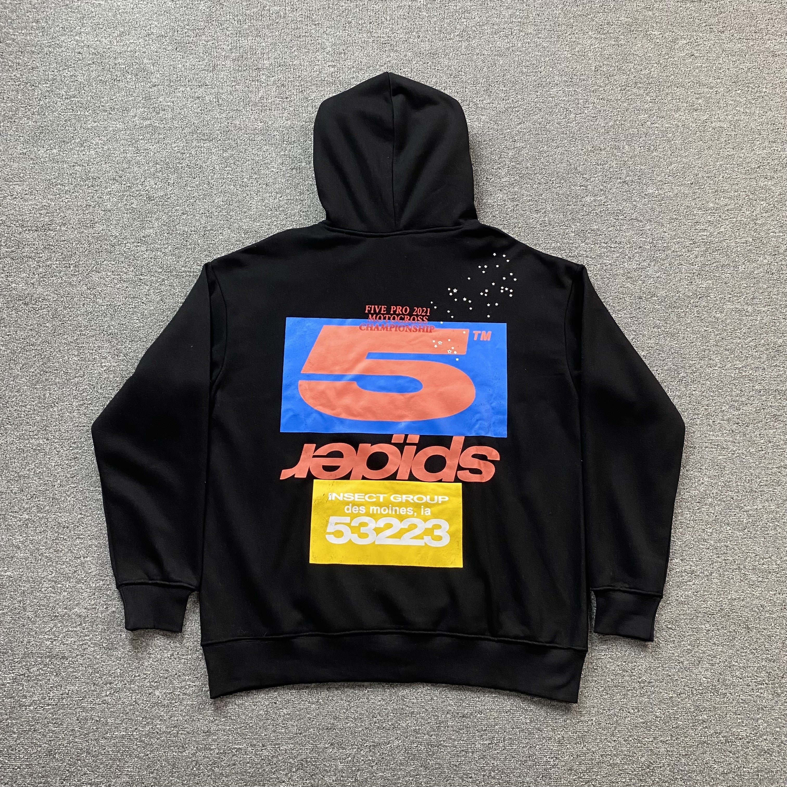 SP5DER ADULT HOODIE BLACK