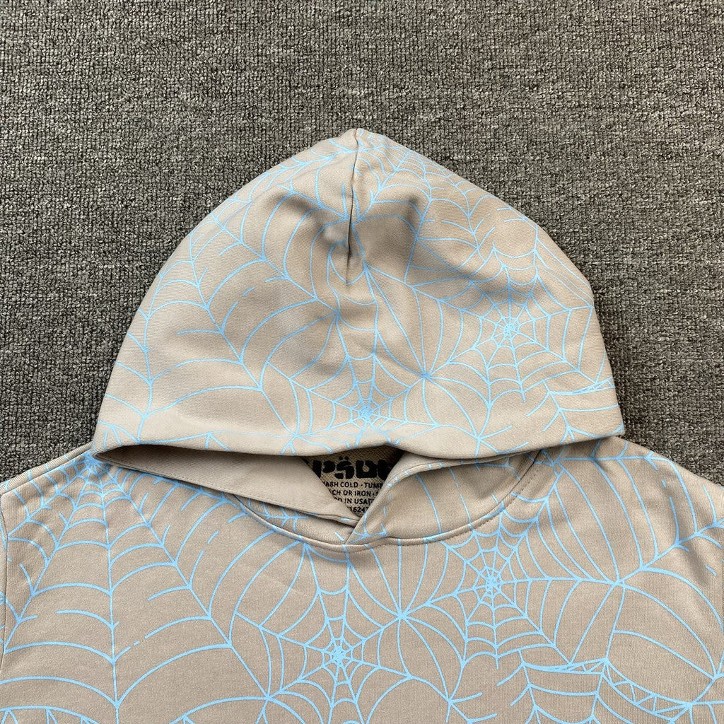 SP5DER AOP WEB HOODIE HEATHER GREY
