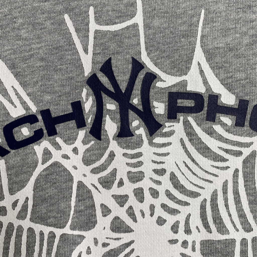 SP5DER ARACH NY PHOBIA HOODIE ASH GREY