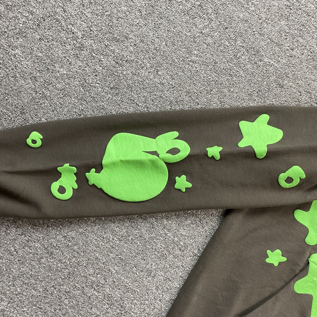SP5DER BELUGA HOODIE SLATE GREY/GREEN