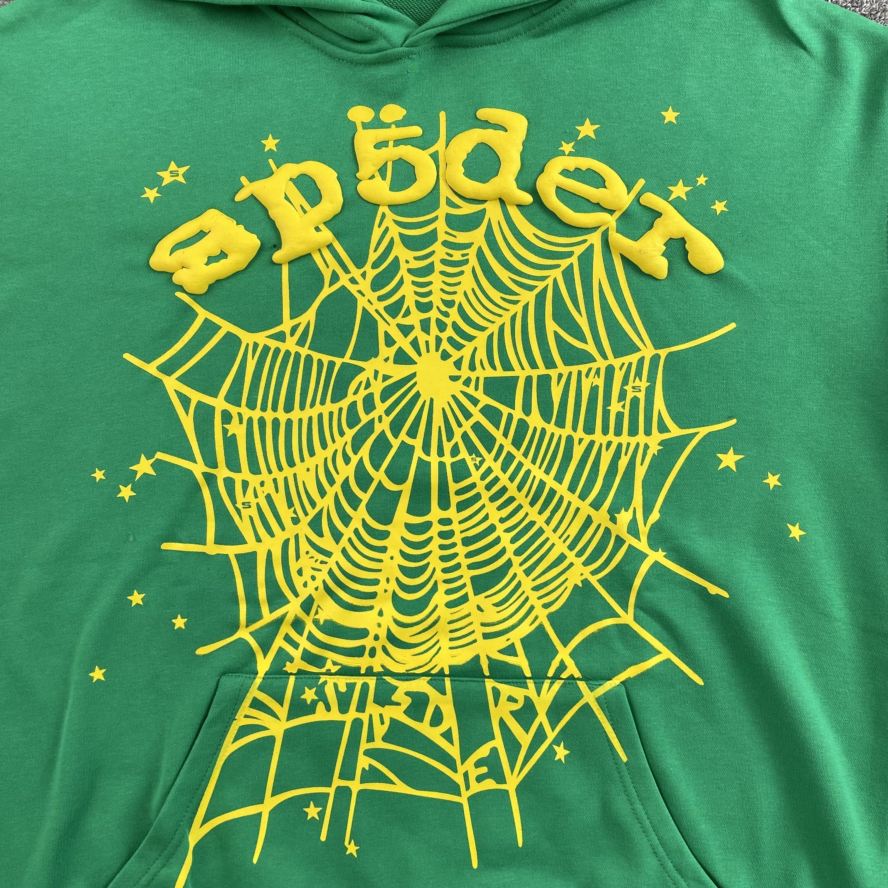 SP5DER STAR OG WEB V2 HOODIE SLIME GREEN