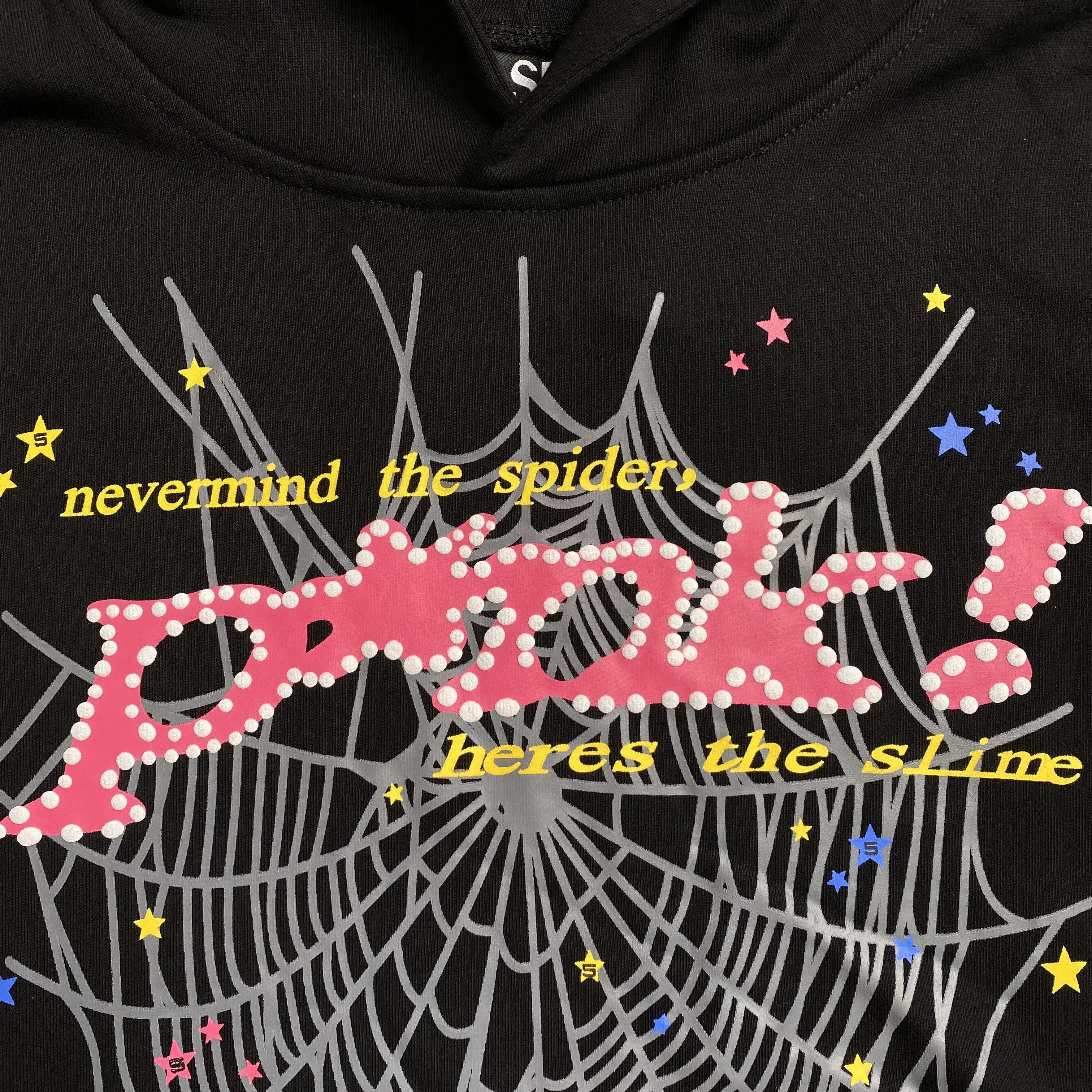 SP5DER P*NK HOODIE BLACK