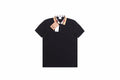 Burberry Check Collar Polo - Black